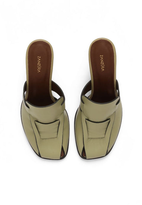 Mae- Heeled leather sandals